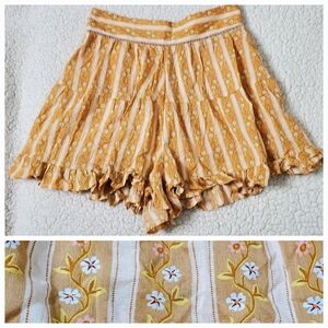 Urban Outfitters Prairie Shorts Floral Ruffle Size S